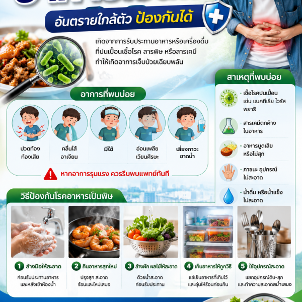 โรคอาหารเป็นพิษ…ป้องกันได้ เริ่มต้นที่การกินอย่างปลอดภัย